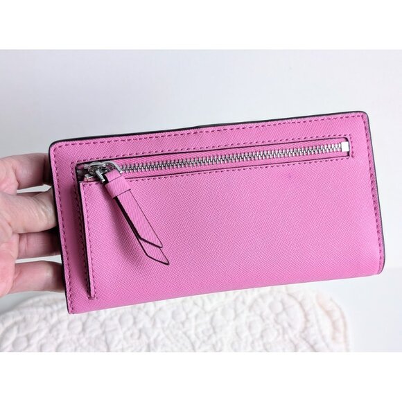 Kate Spade Bright Peony Large Slim Bifold Wallet - Picture 9 of 12